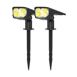 Solar LED tuinverlichting waterdichte landschapspad schijnwerpers dubbele verpakking