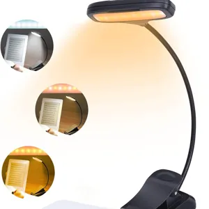 LED Eye Protection Reading Desk Lamp Portable USB Type C Rechargeable Clip On Book Light For Bedroom Student Study Office