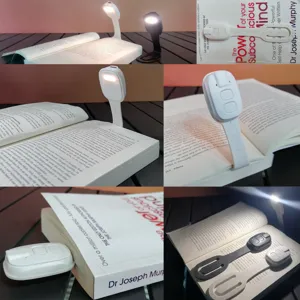 Draagbare LED clip-on leeslamp voor boeken, USB oplaadbaar mini nachtlampje voor lezen.