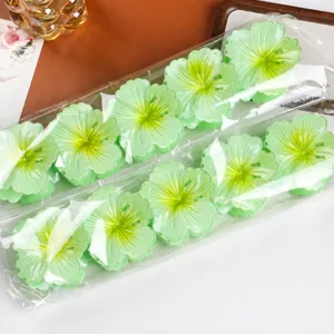 Green gradient flower hair claw clips pack of ten sweet daisy design hair accessories.