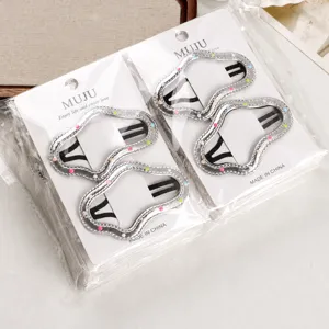 Silver cloud hair clips set with colorful dots metal BB clips for women sweet cute hair styling