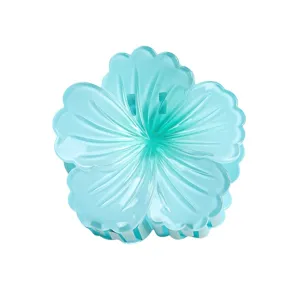 Light blue translucent acrylic flower hair claw clip cute floral hair accessories for women
