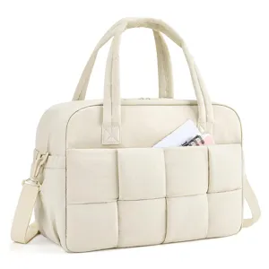 Bolso de viaje acolchado para mujer, bolsa de deporte grande de fin de semana con compartimento PC.
