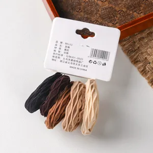 5-pack seamless hair ties elastic wave headband simple daily hair accessories