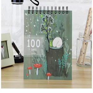 Kreativer Ölmalerei Stil 100 Tage Planer Notizbuch Schreibtisch Kalender Zeitplan