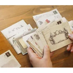 Retro Style Paper Envelopes Vintage Stationery Letter Writing Pack For Journaling Craft DIY Decorative Supplies