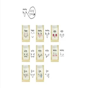 Set di mini timbri in cristallo carini per agende fai da te, diari e decorazioni di album.