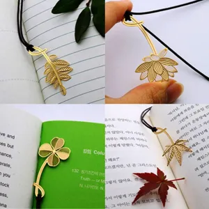 Metal Bookmark Vintage Hollow Leaf Plant Bookmark For Office School Stationery Reading Gift