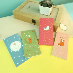 Korean stationery forest style pocket memo pad cute portable planner notebook set of four
