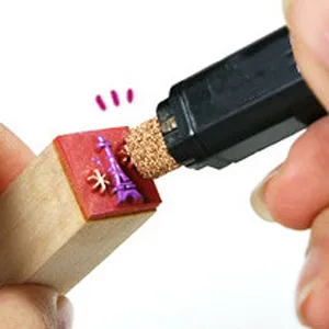 Zweifarbiger Stempel Stift Stempelkissen DIY Handwerk Radiergummi Stempel Schreibwaren