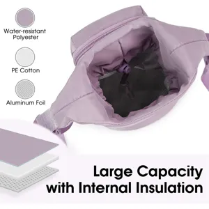 Insulated water bottle sling bag featuring adjustable strap and internal thermal insulation lining.