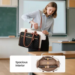 Sac cabas imperméable pour femme avec nœud, grand sac d'ordinateur pour le travail et l'école.