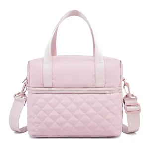 Insulated Lunch Bag For Women Waterproof Thermal Cooler Bag Crossbody Reusable Lunch Tote With Strap For Picnic