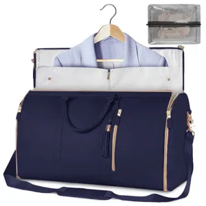 Convertible travel garment bag with suit compartment and duffel space for business trips.