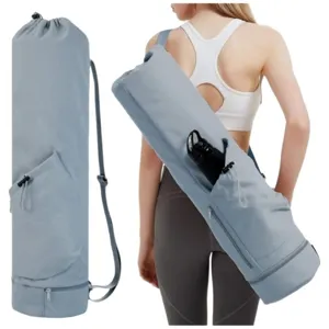 Sac de transport pour tapis de yoga avec poche gourde et sac étanche fitness sport gym