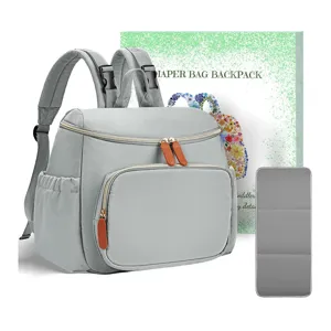 Waterproof Nylon Diaper Bag Backpack Lightweight Travel Maternity Bag with Insulated Pockets and Changing Pad