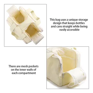 Trousse de toilette voyage multi-compartiments légère pochette souple rangement organiseur