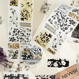Vintage floral washi tape set decorative masking tape for scrapbooking DIY journaling crafts