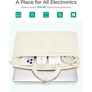 Gepolsterte Laptoptasche mit Fächern für Elektronik, Zubehör und Laptops bis 16 Zoll.
