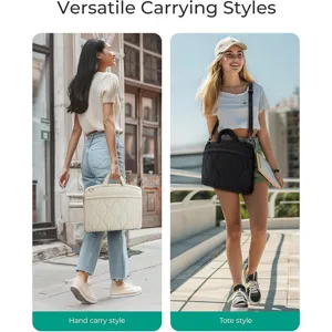 Tragbare, gesteppte Laptoptasche mit vielseitigen Tragemöglichkeiten für den Alltag ideal.