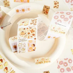 Cute bakery dessert washi tape roll for journaling scrapbooking DIY crafts decorative masking tape