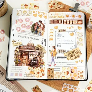 Bread dessert washi tape journal sticker set decorative cute stationery DIY craft scrapbooking material