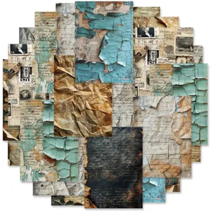 Vintage Retro Materialpapier Dekoratives Tagebuch Scrapbooking Hintergrundpapier Bastelbedarf Für Kunst DIY