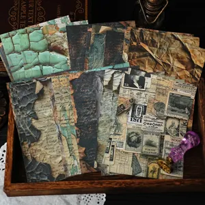 Vintage Scrapbook Papier dekorative Retro Tagebuch Seiten DIY Bastelpapier 20 Stk