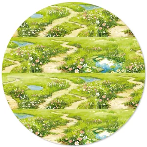 PET Decorative Tape Field Path Scenery Waterproof Handaccount Sticker DIY Scrapbooking Aesthetic Stationery Supply