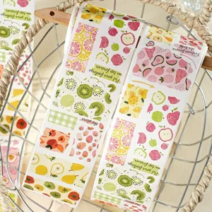 Summer fruit washi tape ins style cute decorative tape for diy journaling and crafting.