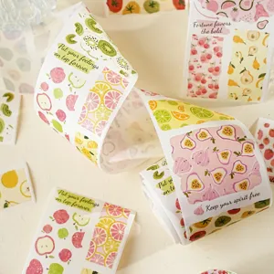 Summer fruit washi tape and sticker set, fresh aesthetic decorative masking tape for DIY hand accounts.