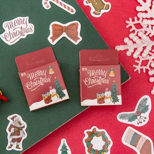 Christmas boxed stickers set, decorative adhesive labels for journaling, albums and crafts.