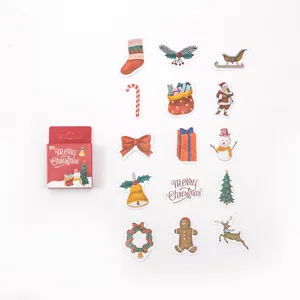 Christmas box sticker set holiday decorative self-adhesive labels for hand ledger and crafts