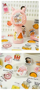 Adorables autocollants de nourriture pour journaux, sceaux adhésifs style kawaii.