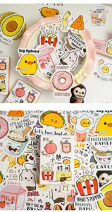 Joli ensemble d'autocollants en boîte de dessin animé pour la décoration de journal.