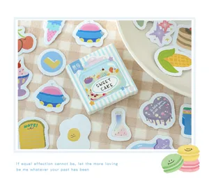 Cute sweet cake sticker detail shot, creative journaling stationery material set, 40pcs.
