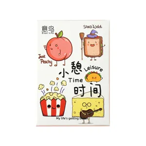 Joli coffret d'autocollants de dessin animé pour la décoration de journal, étiquettes adhésives.