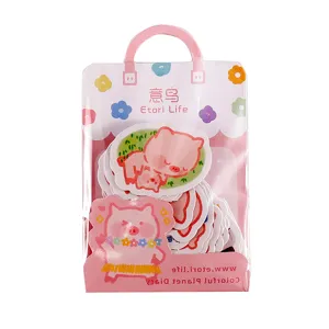 Etori Life cute cartoon pig stickers set for diary journaling and DIY planner crafts.
