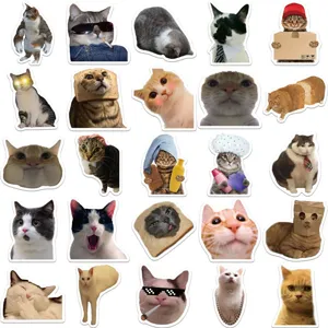 Lustige Katzen Sticker Pack süße wasserdichte Aufkleber für Laptop Handy und Koffer