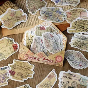 Vintage retro newspaper sticker set journaling craft paper scrapbooking supplies 30pcs