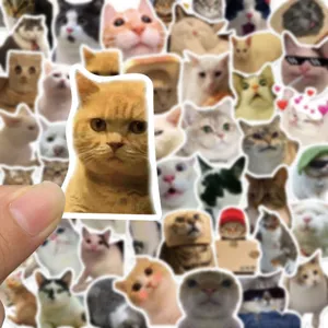 Lustige Katze Aufkleber Packung fuer Laptop Handyhuelle Koffer wasserdicht suesse Katzen