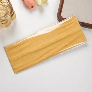 Solid color knitted sports headband, elastic sweat-absorbing hair band for fitness and running.