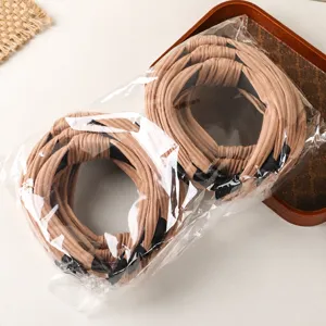 Korean style wide fabric striped headbands, soft comfortable hair accessories for daily wear.