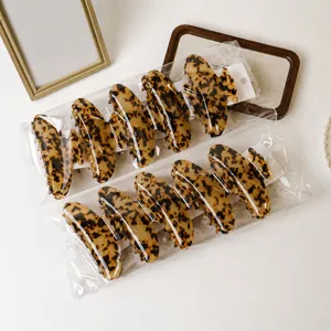 Tortoise shell hair claw clips plastic shark clips pack of 10 daily hair accessories
