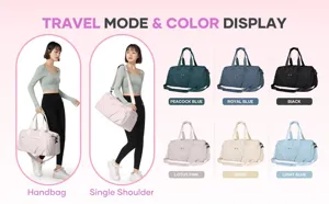 Sac de voyage de sport multifonctionnel avec compartiment chaussures et coloris multiples.