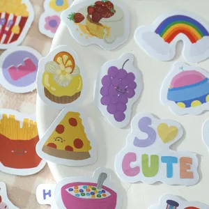 Cute doodle cartoon stickers for journal scrapbook diary decoration kawaii stationery crafts
