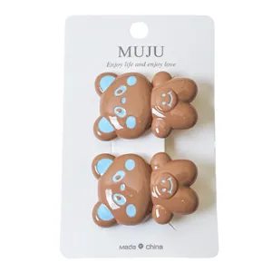 Jolies pinces à cheveux ours marron lot de deux pinces à cheveux animal mignon pour filles