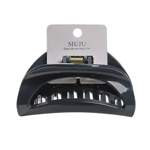 Molla per capelli a mezzaluna grigio scuro con cartellino, elegante accessorio per capelli