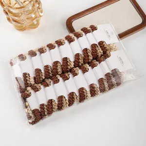 Korean style card hair ties brown thick high elastic hair ropes simple ponytail bands