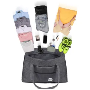 Grand sac de voyage pliable grande capacité pour week-end sport bagage cabine organisateur
